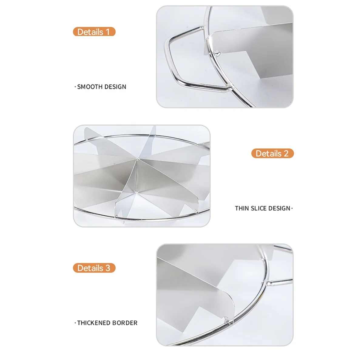 Stainless Steel Pie Cutter Circle Pie Cutting Tool Baking Accessories for Equal Slices – Durable Stainless Steel Construction for Flexible Room-to-Room Use