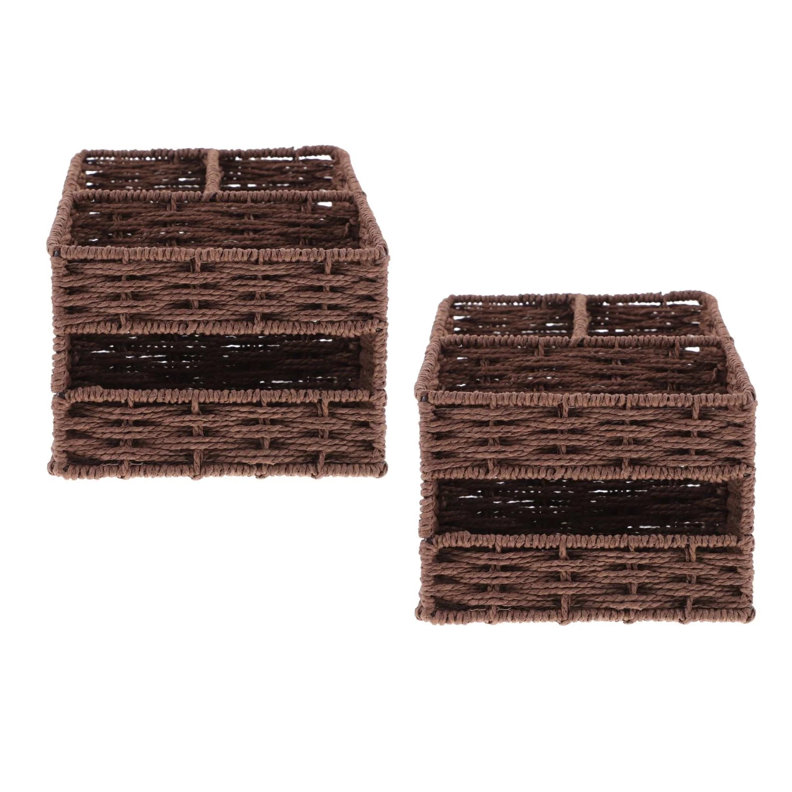 2pcs Desktop Storage Container Home Office Storage Box Sundries Small Items Organizer – Practical Home Organization for Flexible Room-to-Room Use