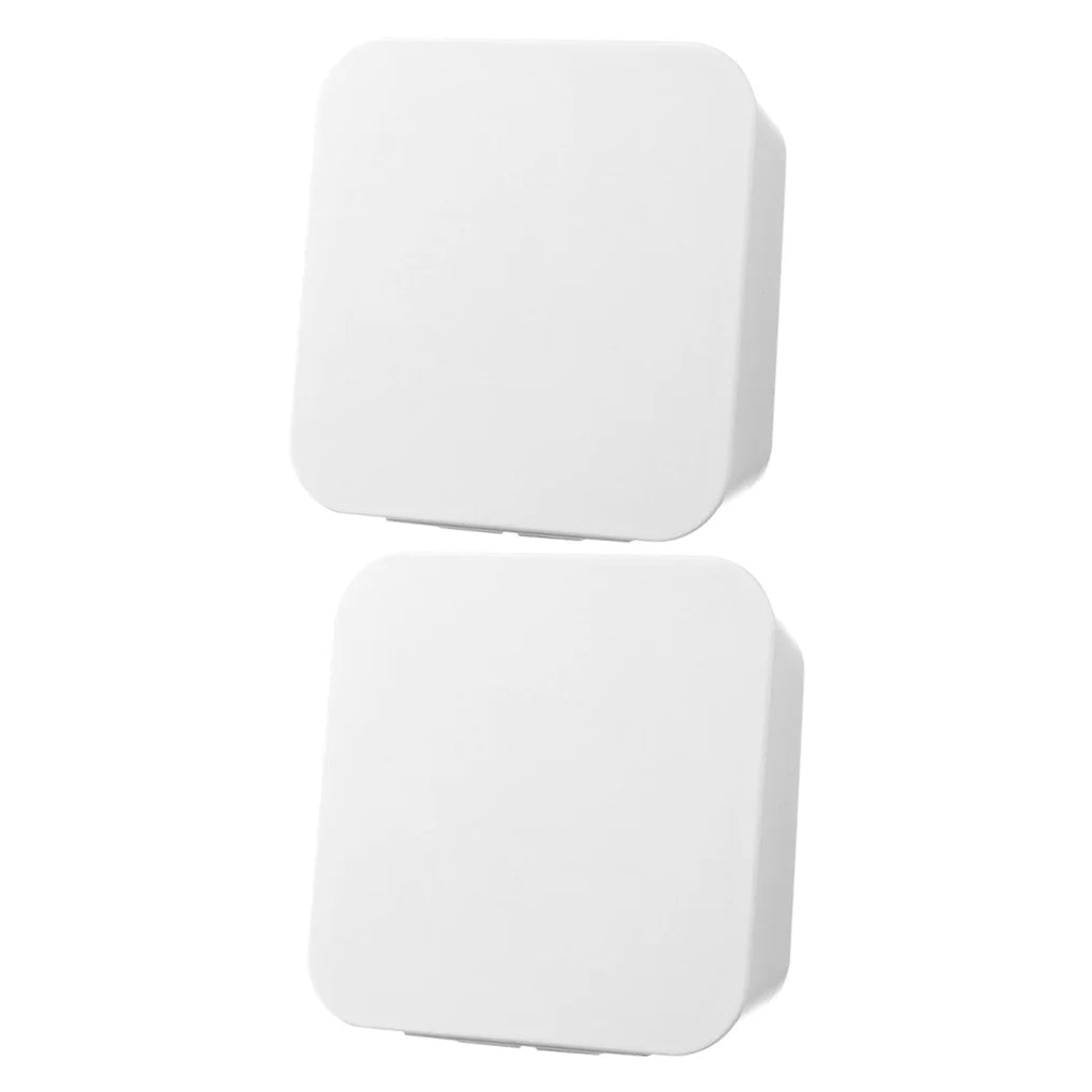 2 Pcs Wall-mounted Boxes Small Apartment Storage Box 14x5.5x14cm White – Space-Saving Hanging Design for Flexible Room-to-Room Use