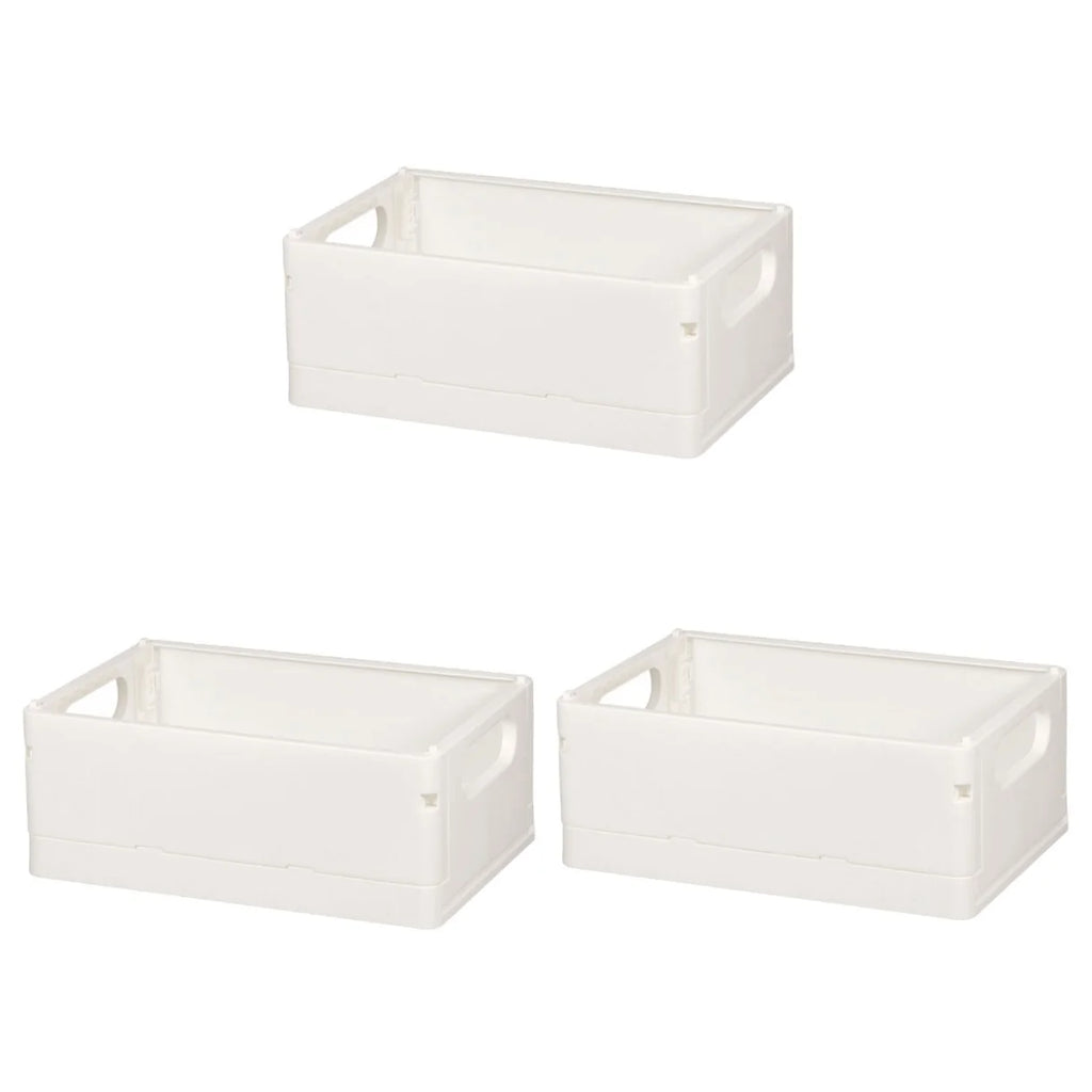 3pcsStorage Basket Collapsible Box Desktop Organizer Multi-purpose Storage Organizer – Foldable Space-Saving Design for Flexible Room-to-Room Use