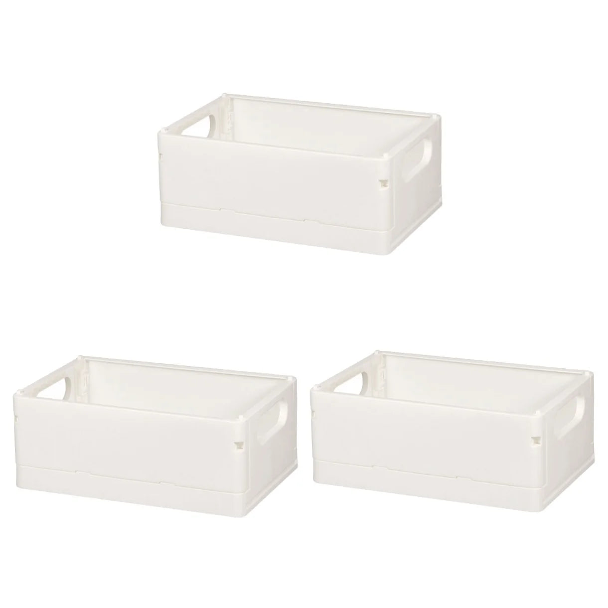 3pcsStorage Basket Collapsible Box Desktop Organizer Multi-purpose Storage Organizer – Foldable Space-Saving Design for Flexible Room-to-Room Use