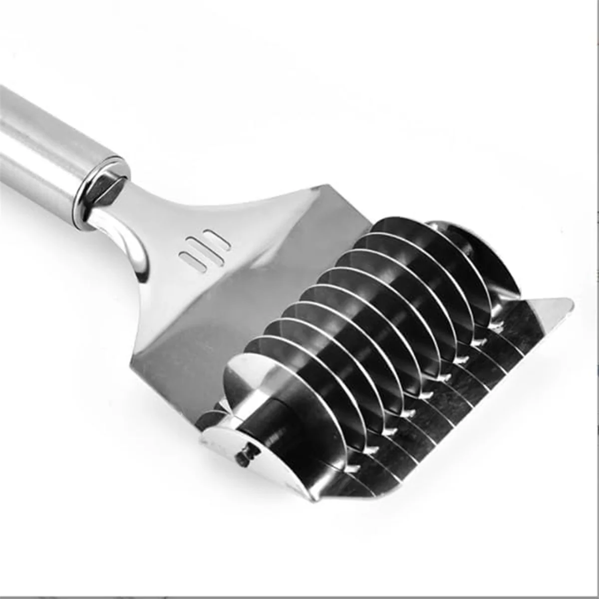 High Grade Stainless Steel Noodle Lattice Roller Dough Cutter for Kitchen Cooking Tools – Durable Stainless Steel Construction for Flexible Room-to-Room Use