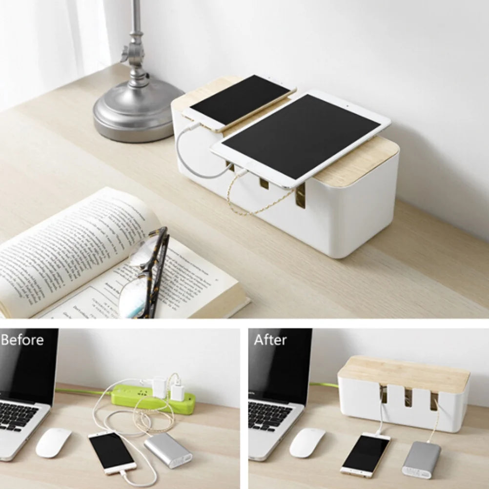 Power Cord Storage Box Cable Travel Organizer Case Organiser The Wire – Practical Home Organization for Flexible Room-to-Room Use