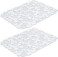 Bligli Pebble Sink Mat 2-Pack - PVC Kitchen Protector for Stainless Steel/Ceramic Dish Drying Mat for Dishes 15.7" x 11.8" Bling Clear – Clear-View Organization for Flexible Room-to-Room Use
