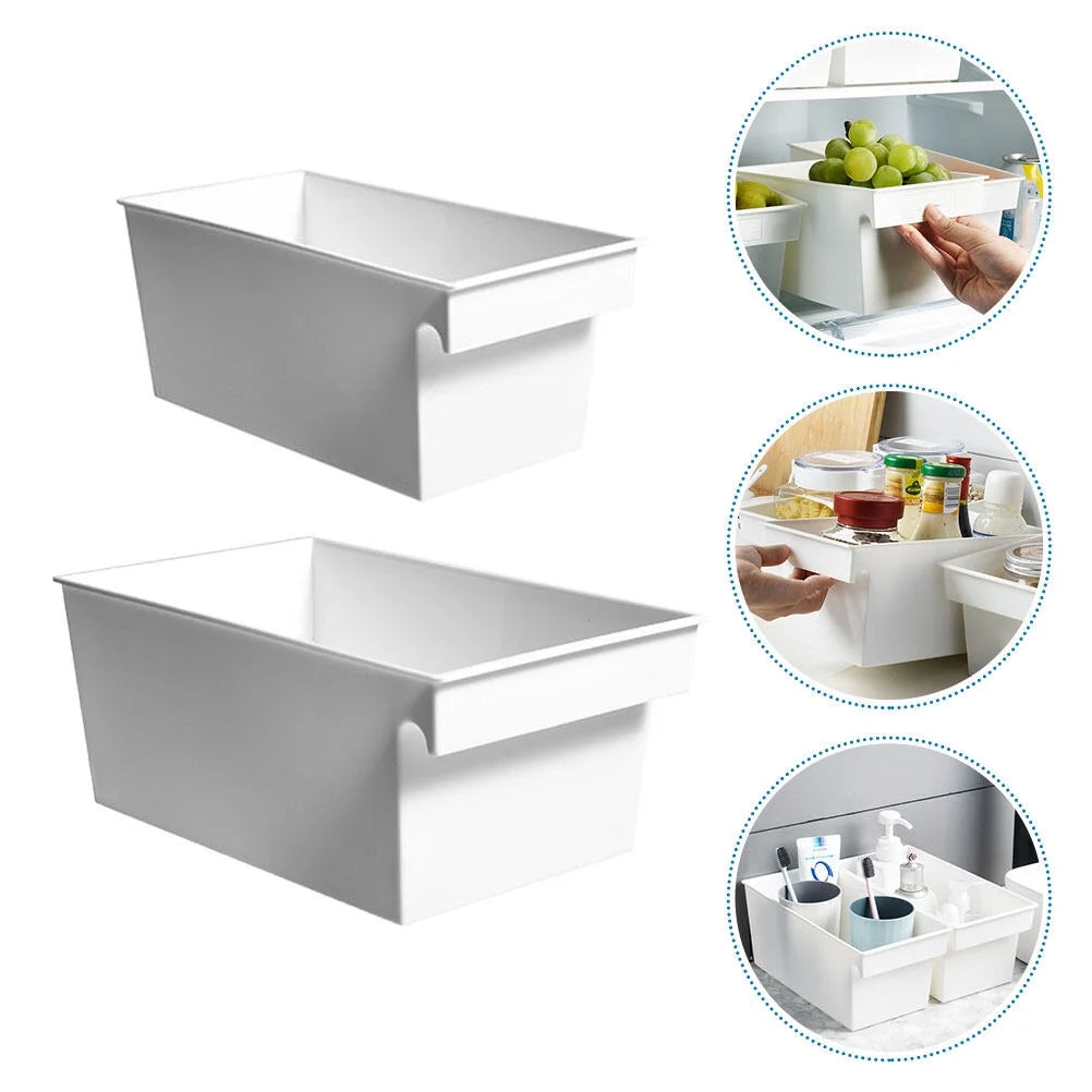 2 PCS Large Storage Containers with Lids Portable Box PP Material Boxes – Secure Lid Design for Flexible Room-to-Room Use