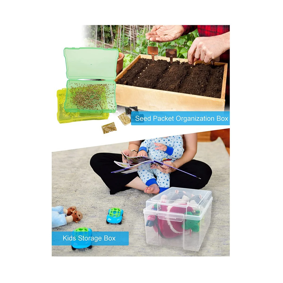 5X7 Inch Photo Storage Box Organizer Picture Containers Multicolor Plastic Craft Keeper Case – Practical Home Organization for Flexible Room-to-Room Use