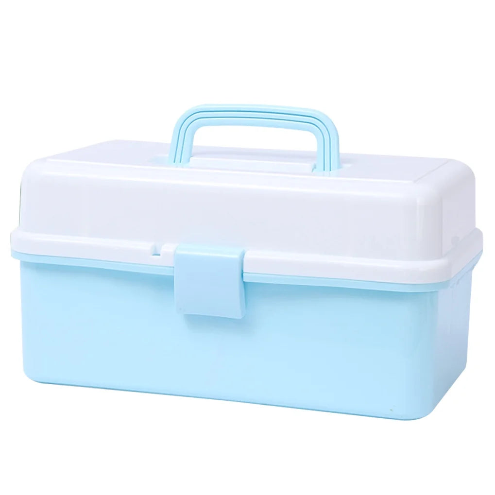 Organizer Boxes Art Tools Storage Container Blue Child – Practical Home Organization for Flexible Room-to-Room Use