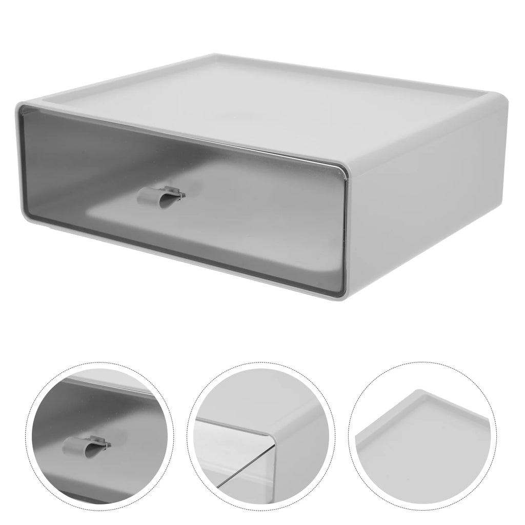 Storage Boxes for Shelves Drawer Stackable Desk Organizer – Multiroom Organization Format for Flexible Room-to-Room Use