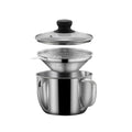Stainless Steel Fat Separator 1L/4 Cup Gravy Grease with Strainer and Glass Lid Soup Oil Cup – Durable Stainless Steel Construction for Flexible Room-to-Room Use