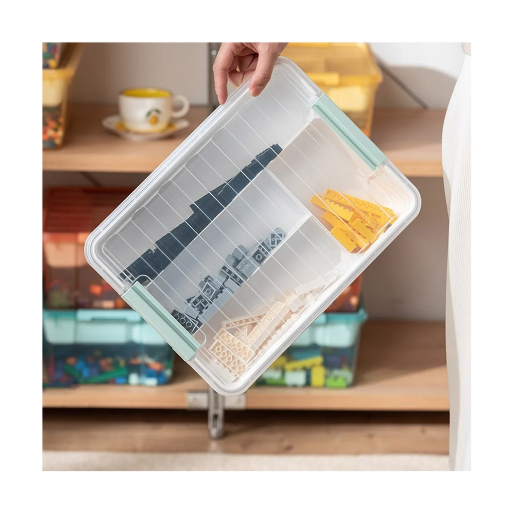 Plastic Stackable Storage Container Bin Box Tote with Lid for Home – Stackable Organization for Flexible Room-to-Room Use