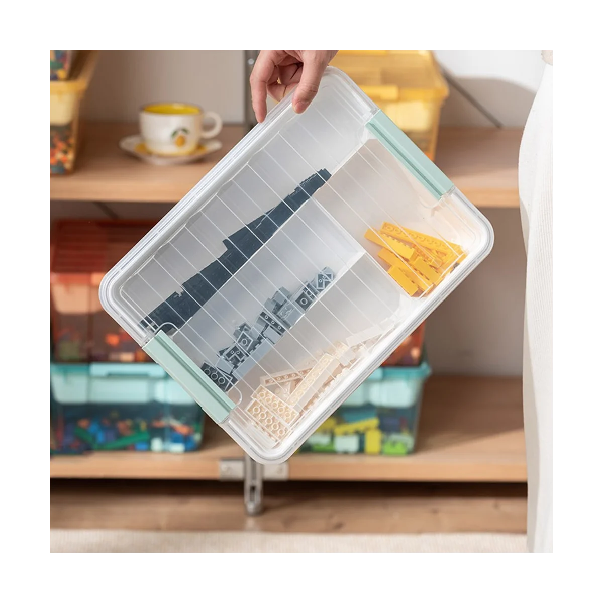 Plastic Stackable Storage Container Bin Box Tote with Lid for Home – Stackable Organization for Flexible Room-to-Room Use