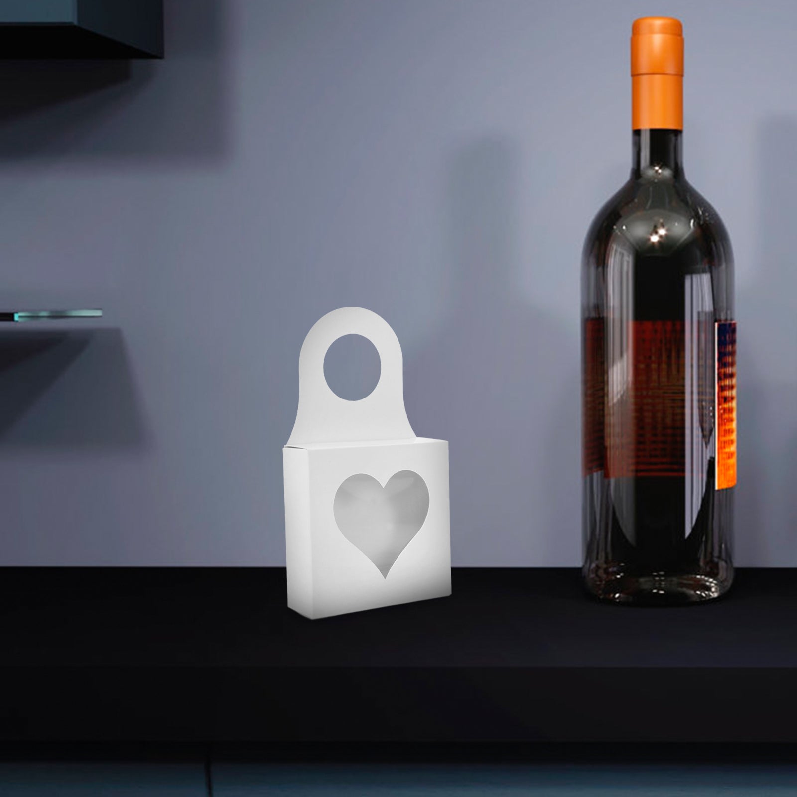 25 Pcs Storage Boxes with Lids Red Wine Bottle Hook Box 9.00X9.00X3.00CM White – Secure Lid Design for Flexible Room-to-Room Use